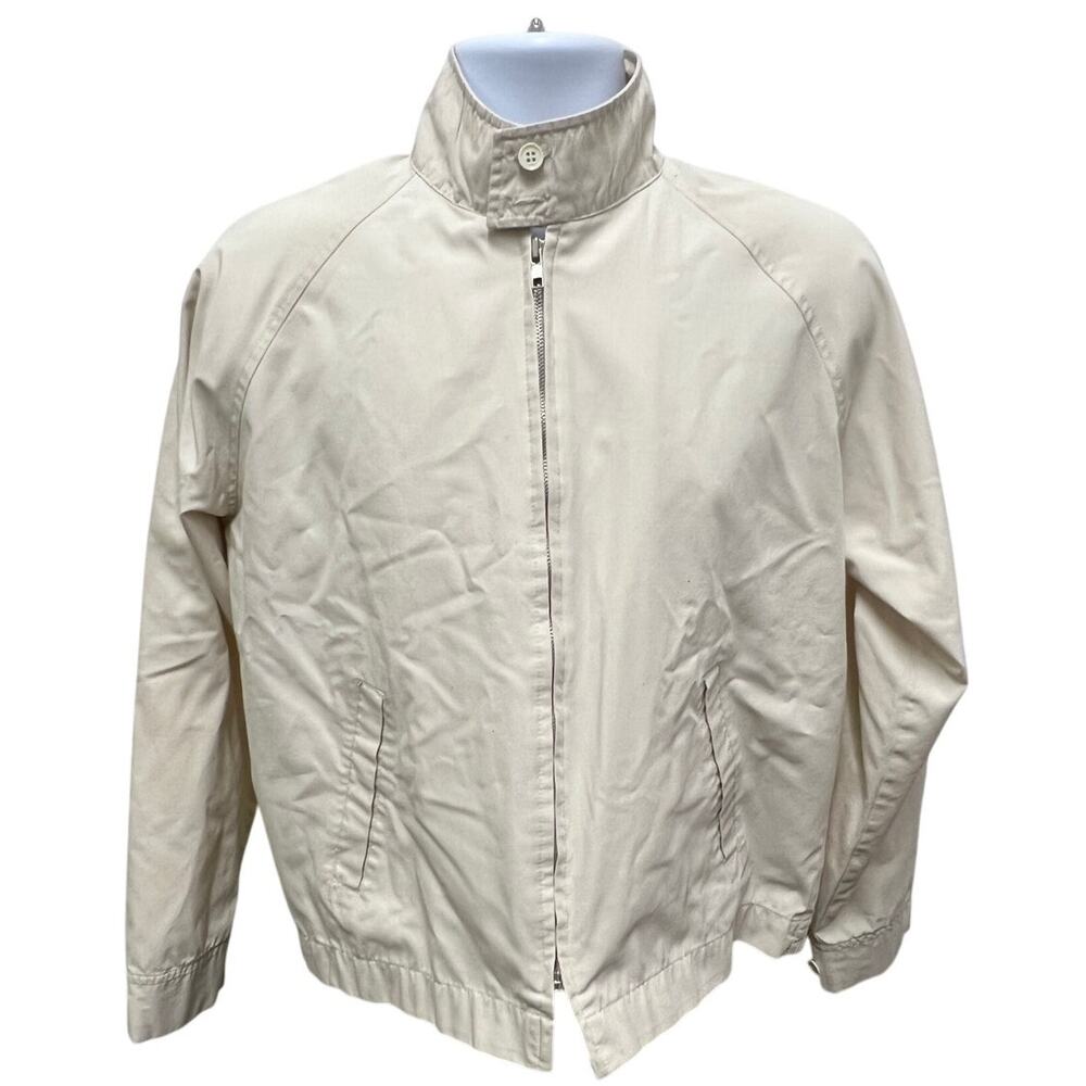 Vintage 80's Remington Tan Nylon Outdoor Windbreaker Jacket USA Men's M